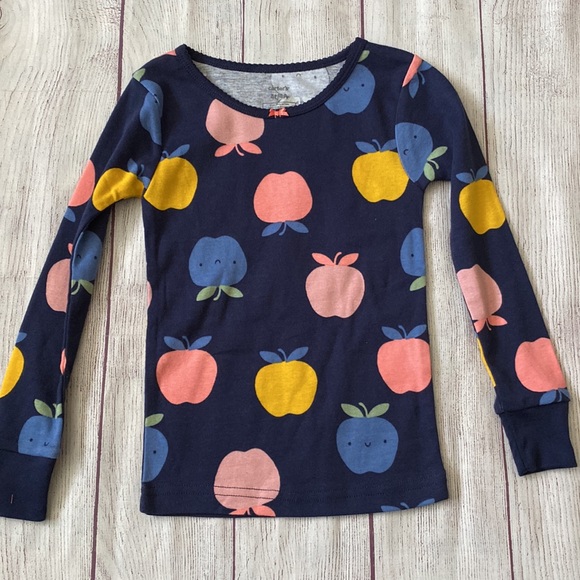 🍎🦔 NWT Carter’s 4T or 5T 4-Piece Pajama Set - Hedgehog/Apples 🦔🍎 - Picture 2 of 5